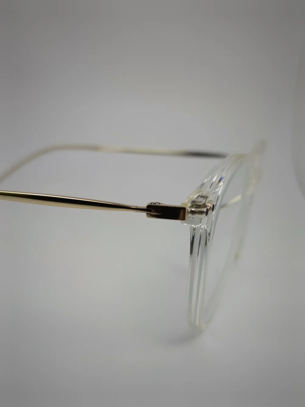 Amity. Clear Round Acrylic Glasses - Transparent Frames. Larger Nose Pads